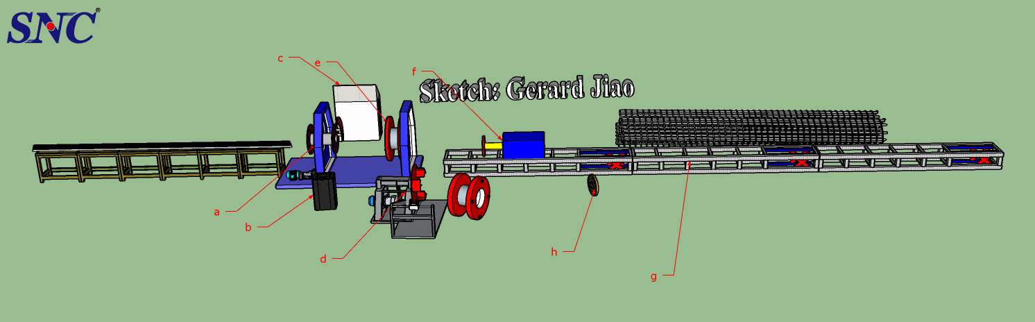 사용 전 스틸 케이지 용접기 작동